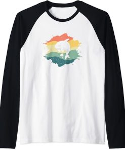 Orca Family Vintage Retro Art Raglan Baseball Tee