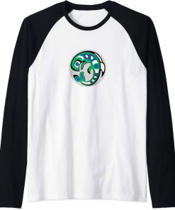 Pacific Northwest Orca Whale Raglan Baseball Tee