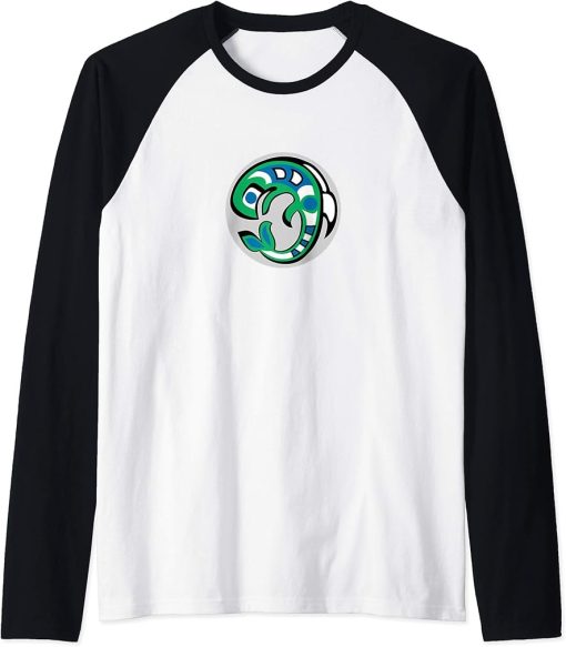 Pacific Northwest Orca Whale Raglan Baseball Tee