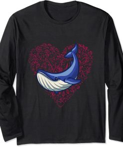 Heart Orca Long Sleeve T-Shirt