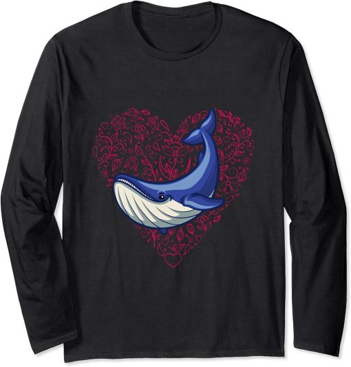 Heart Orca Long Sleeve T-Shirt