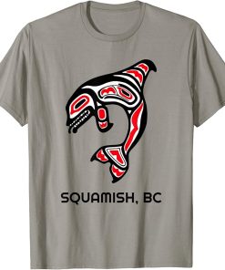 Squamish BC Canada Native Fishermen Tribal Orca Killer Whale T-Shirt